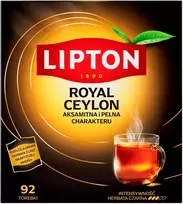Lipton LIPTON juodoji arbata, Royal Ceylon, 92 pakeliai