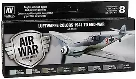 Vallejo Vallejo: 71.166 - Model Air - Air War - Liuftvafės spalvos - 1941 m. iki karo pabaigos (8x18 ml)