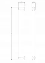 Aptel MODERN PROJECT rankšluosčių džiovyklė 60 cm varinis šepetys
