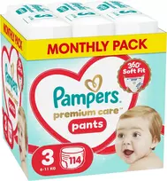 „Pampers Premium Care“ sauskelnės, 3 vnt., 6–11 kg, 114 vnt.