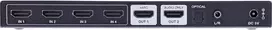 Šakotuvas „StarTech InLine HDMI“ jungiklis – 4 lizdų – HDMI 2.1 – 8K@60Hz – 4K@120Hz – eARC SPDIF lizdas, IR nuotolinio valdymo pultas