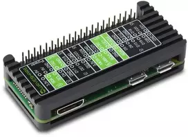 „Waveshare Raspberry Pi Zero / Zero W / Zero 2 W“ dėklas – apsauginis aliuminis – „Waveshare 23027“