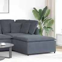 Modulinė sofa, pakojų modulis, tamsiai pilka, 100x100x48 cm