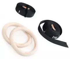 Mediniai gimnastikos žiedai Tiguar Wooden Gymnastic Rings 28 mm