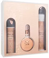 Lattafa Fakhar Lattafa EDP rinkinys moterims (EDP 100 ml + Dezodorantas 200 ml + Air Freshener 300 ml)