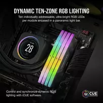 RAM Atminties Modulis - Corsair Vengeance RGB DDR5 32GB (2x16GB) 6400MHz Juodas