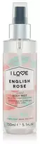 Gaivinantis kūno purškiklis „I Love“, angliškos rožės kvapu, 165 ml