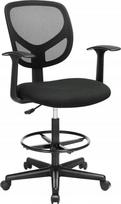 Biuro kėdė Songmics ergonominė darbo kėdė su porankiais, reguliuojamo sėdynės aukščio 55-75 cm aukšta darbo kėdė | OBN25BK  XXX | 6955880393268