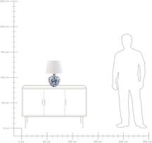 Stalinė lempa Beliani SILVES porcelianas White/ Blue | 614117   Bel | 4069605019318