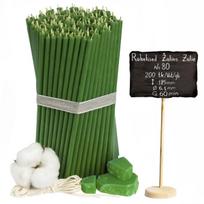 Bažnytinės žvakės Diveevo „Žalias" 1 kg N80, 200 vnt.