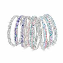 Rhinestone tamprus apyrankės rinkinys, blizgus, 6 vnt.