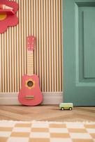 Kids Concept medinė gėlėta rožinė gitara vaikams