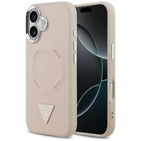 Guess trikampio logotipo MagSafe dėklas iPhone 17 - rožinis