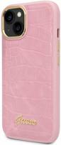 Dėklas GUESS GUHCP14SHGCRHP IPHONE 14/15/13 6.1 "Rožinis / Rožinis HARDCASE CROCO COLLECTION