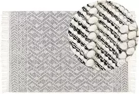 Beliani Kilimas KAVAK juodas 160 x 230 cm vilnonis