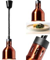 Royal Catering Infraraudonųjų spindulių IR šildymo lempa indams, pakabinama, žalvario, skersmens. 17,5 cm 250 W