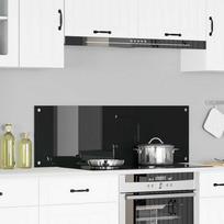 Virtuvės atbraila Juoda 120 x 40 cm grūdintas stiklas