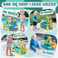 WOOPIE 4 viename vandens stalas, žvejybos žaidimas, kriauklė, vandens čiuožykla, gėlė