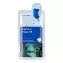 MEDIHEAL Dermaplus Heartleaf Mask, 22 ml. – raminanti ir drėkinanti lakštinė veido kaukė su alaviju