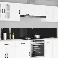 Virtuvės atbraila 2 pcs Juoda 120 x 40 cm grūdintas stiklas