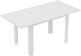 Aosom Valgomasis stalas, 120x80x78 cm, balta, MDF