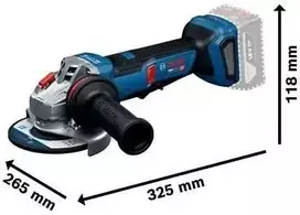 Bosch GWS18V-11PS, 125mm, 2x 5,0Ah, GAL 12V/18V-80; LB