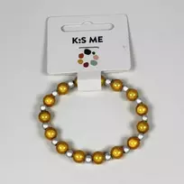 Ks Me Apyrankė - Magiški perlai - Aukso geltona su balta