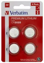 Verbatim 49532 Lithium baterijos CR2025 3V (4 vnt pakuotėje)