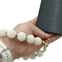 Perlinių karoliukų dirželis telefonui ant riešo, 18 cm
