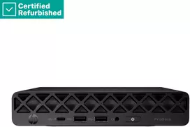Hewlett Packard (HP) RENEW Sidabrinis HP ProDesk 4 G1i Mini - Ultra 5-235, 8GB, 256GB SSD, USB Mouse, Win 11 Pro, 1 metai (Atnaujinta)