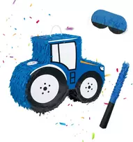 Relaxdays Traktoriaus piñata su lazda ir kauke