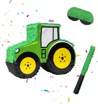 Relaxdays Traktoriaus piñata su lazda ir kauke