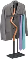Relaxdays Drabužių stovas kostiumui 107 cm pilka/natūrali