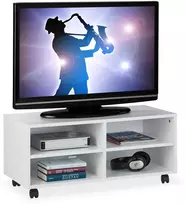Relaxdays Mobilus TV staliukas su 4 skyriais