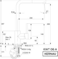 Šaldytuvas Maišytuvas Kernau KWT 06A PO Deep Juodas 60011