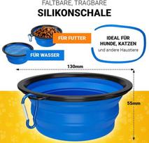 Sulankstomas silikoninis dubenėlis šunims ir katėms, 380 ml
