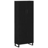 vidaXL Aukštas spintelė 2 pcs juoda ąžuolo 69,5 x 34 x 180 cm