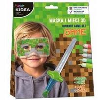 Kidea 3d Blowart Game rinkinys: pripučiamas kardas ir kaukė