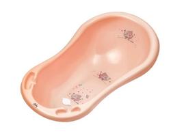 Kūdikio vonelė Maltex 84 cm Słonik persikinė rožinė su išleidimo kamščiu