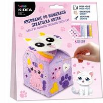 Kidea "kotek" dėžutės kūrimas pagal numerius: masė, pieštukas, deimantai