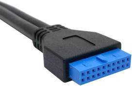 Usb 3.0 20-pin motininės plokštės kabelis su žemo profilio laikikliu