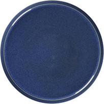 Rakstone plokščias lėkštė 28 cm, kobalto spalvos