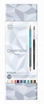 Caran D'ache Bicolor Alpine Frost akvarelinės kreidelės, 18 spalvų