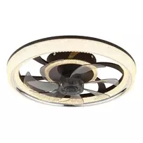 LED šviestuvas-ventiliatorius GLOBO CIRILLA, 20+30W CCT 2700-6000K 4000lm, Ø48cm su pultu
