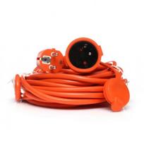 Ilgiklis Horoz, 1-lizdai, 50m, su ižeminimu, IP44, oranžinis, 3x1.5mm
