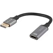 Lanberg adapter Displayport - HDMI 8K 20cm srebrny AD-DP-HD-04