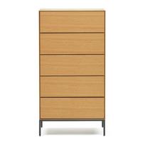 Aukšta šoninė spintelė natūralios spalvos iš ąžuolo 60x114 cm Vedrana – Kave Home