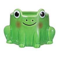 Iš molio gėlių vazono dangtelis Frog – Sass & Belle