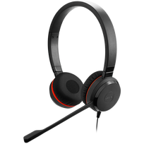 Jabra Evolve 20 SE, Stereo UC, USB C/A adapter, Leather