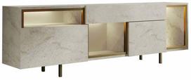 Televizoriaus spintelė Kalune Design Norm, aukso sp./travertine sp., 32 cm x 180 cm x 55 cm